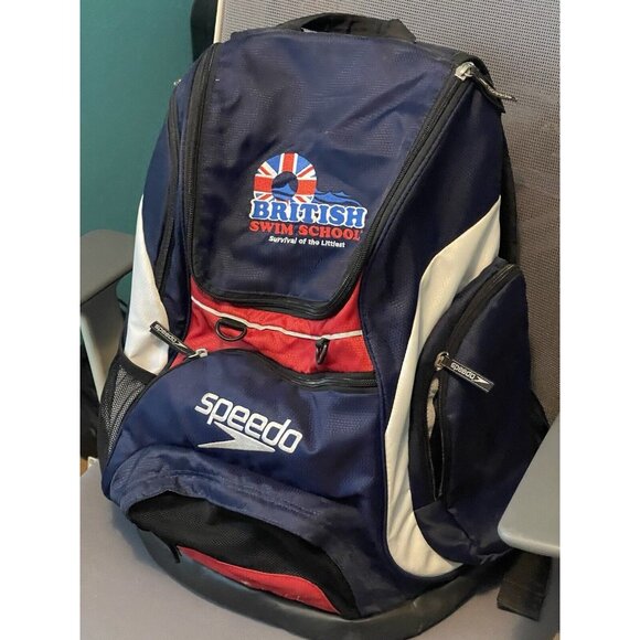 Speedo Backpack Large with Dirt/Wet Compartment Blue/Red‎ 25L - Picture 1 of 16